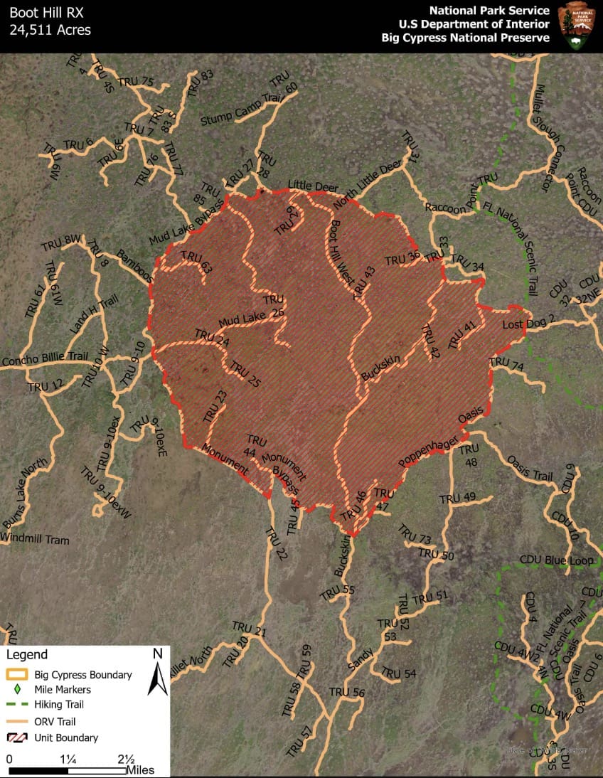 Closure in Big Cypress National Preserve.